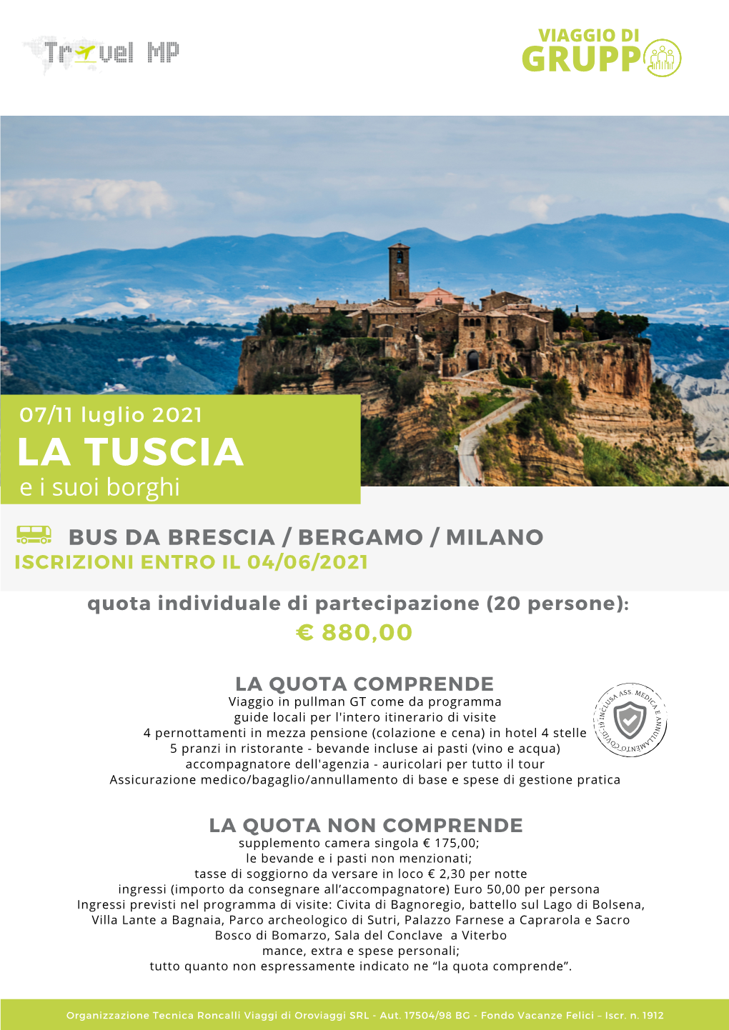 TUSCIA 7/11 Luglio 2021