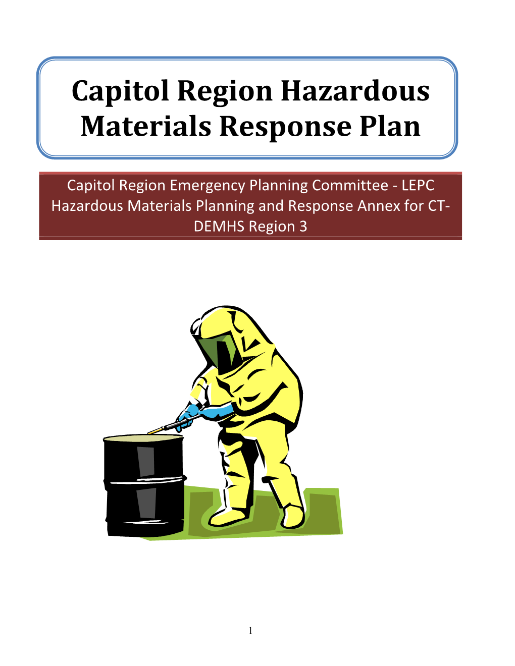 Capitol Region Hazardous Materials Response Plan