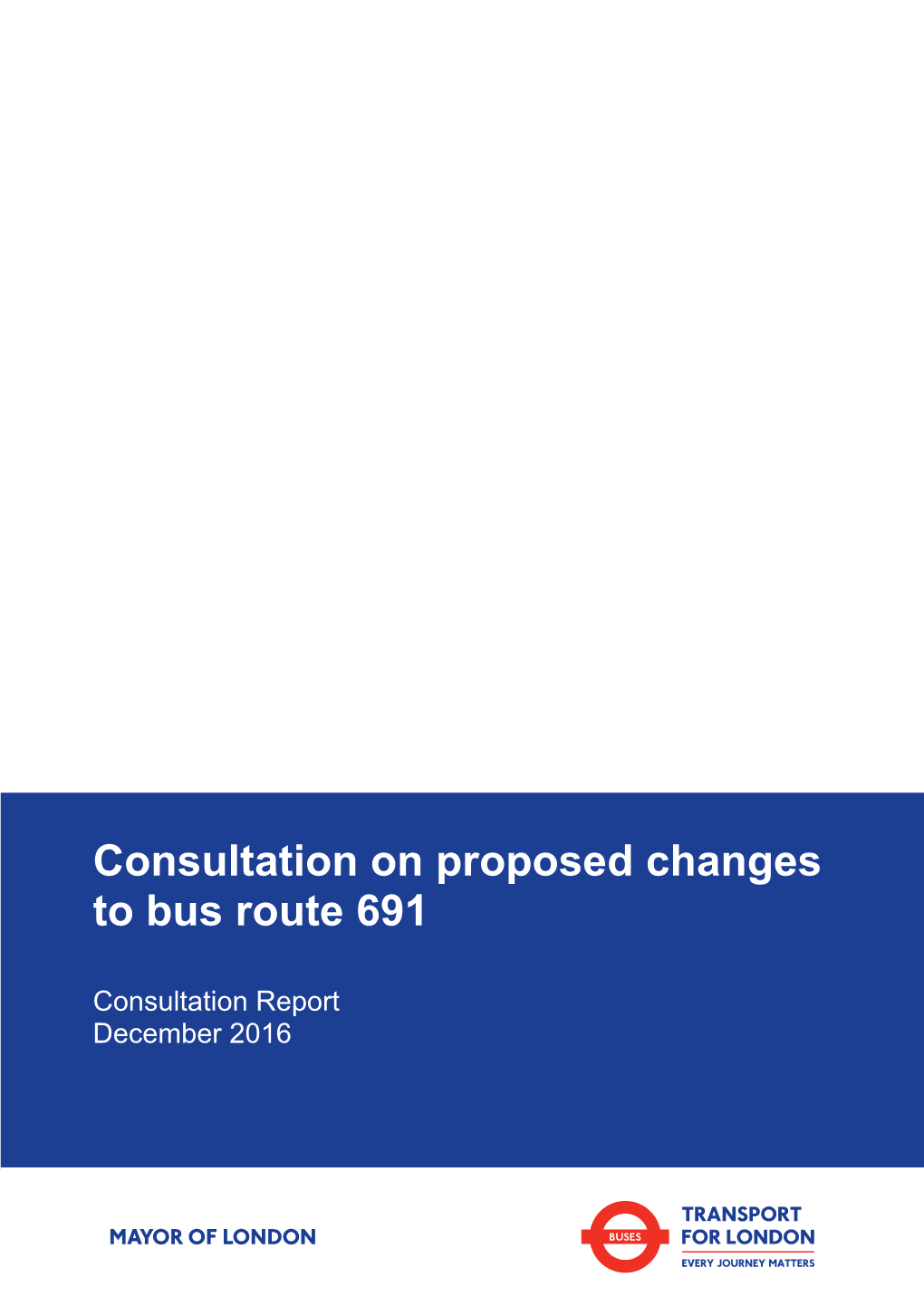 Consultation on Proposed Changes to Bus Route 691