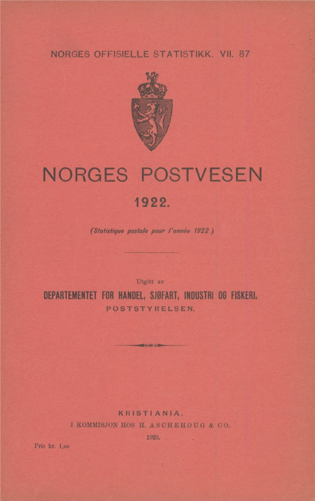 Norges Postvesen 1922