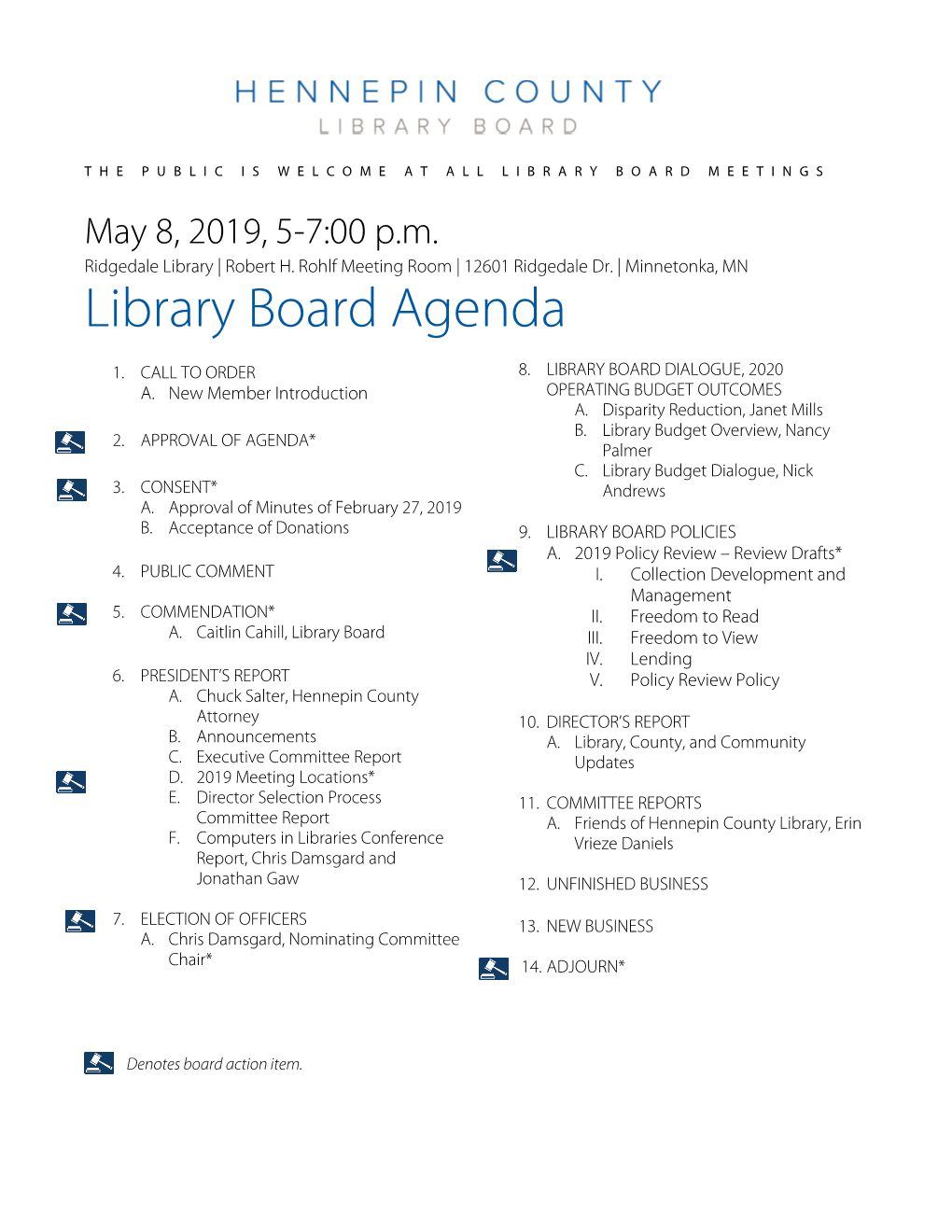 Library Board Agenda