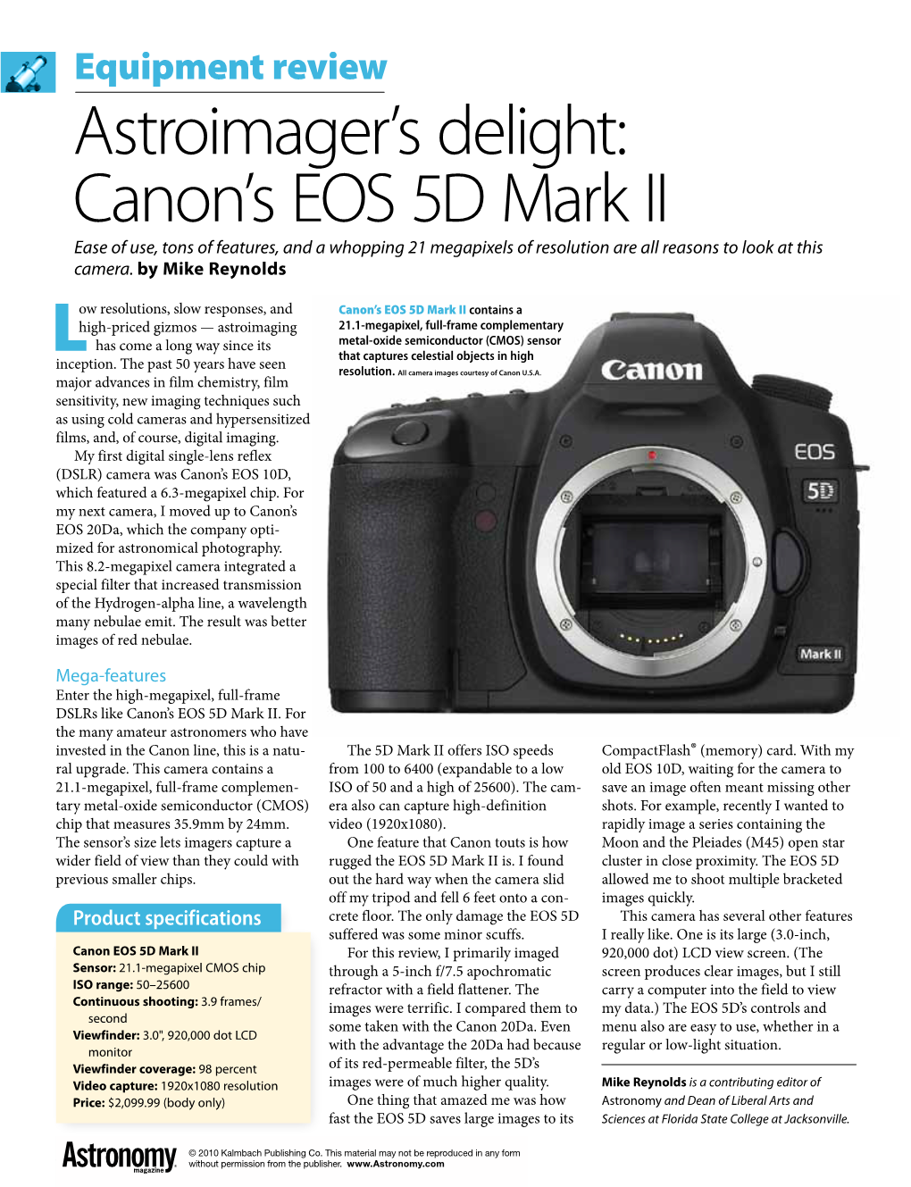 Canon's EOS 5D Mark II