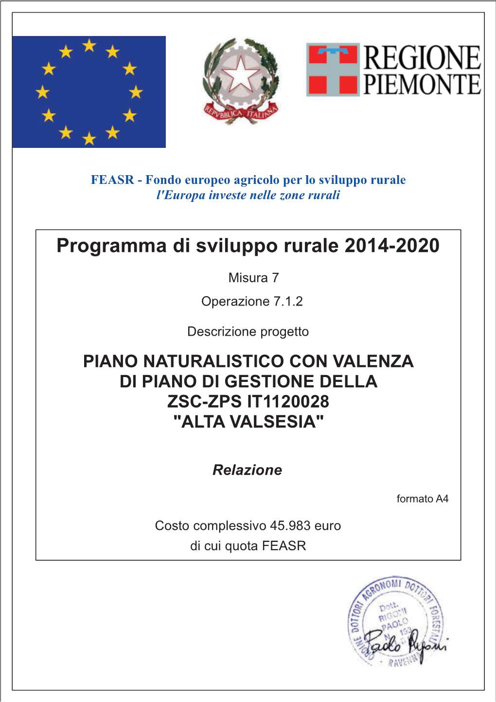 Programma Di Sviluppo Rurale 2014-2020