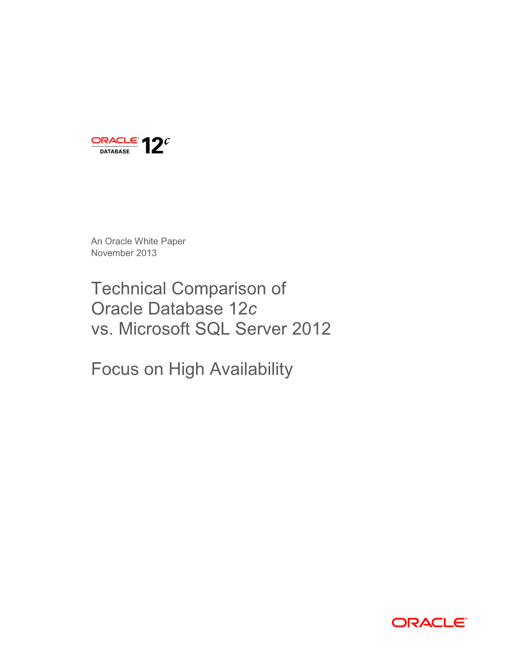 Oracle Database Vs. Microsoft SQL Server