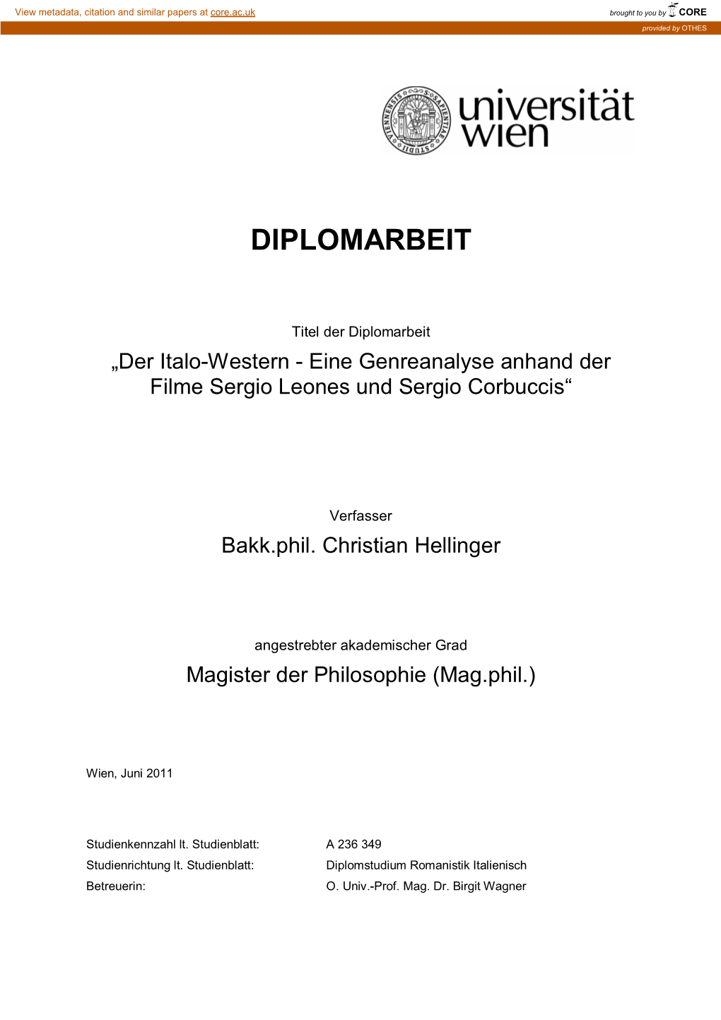 Diplomarbeit