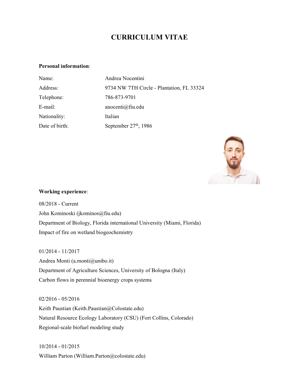 Curriculum Vitae