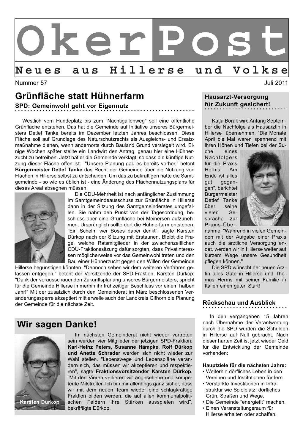 Neues Aus Hillerse Und Volkse Nummer 57 Juli 2011