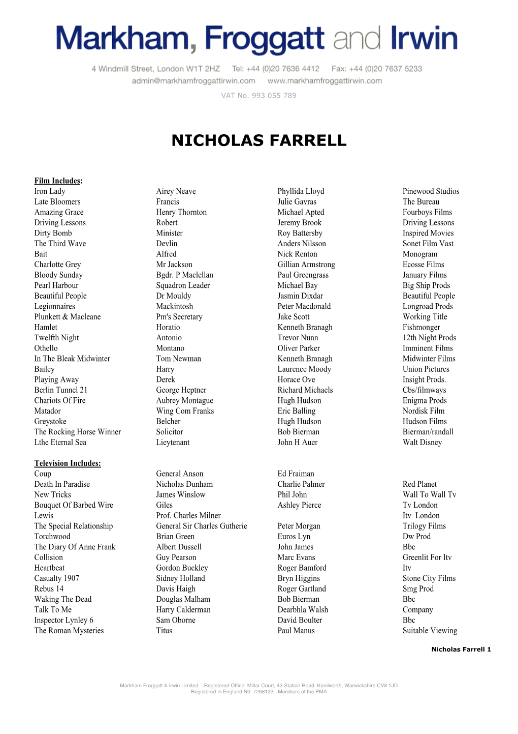 Nicholas Farrell