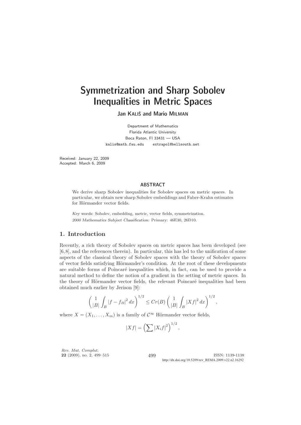 Symmetrization and Sharp Sobolev Inequalities in Metric Spaces