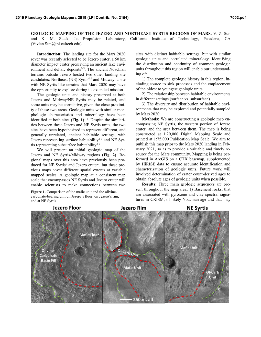 Geologic Mapping of the Jezero and Northeast Syrtis Regions of Mars