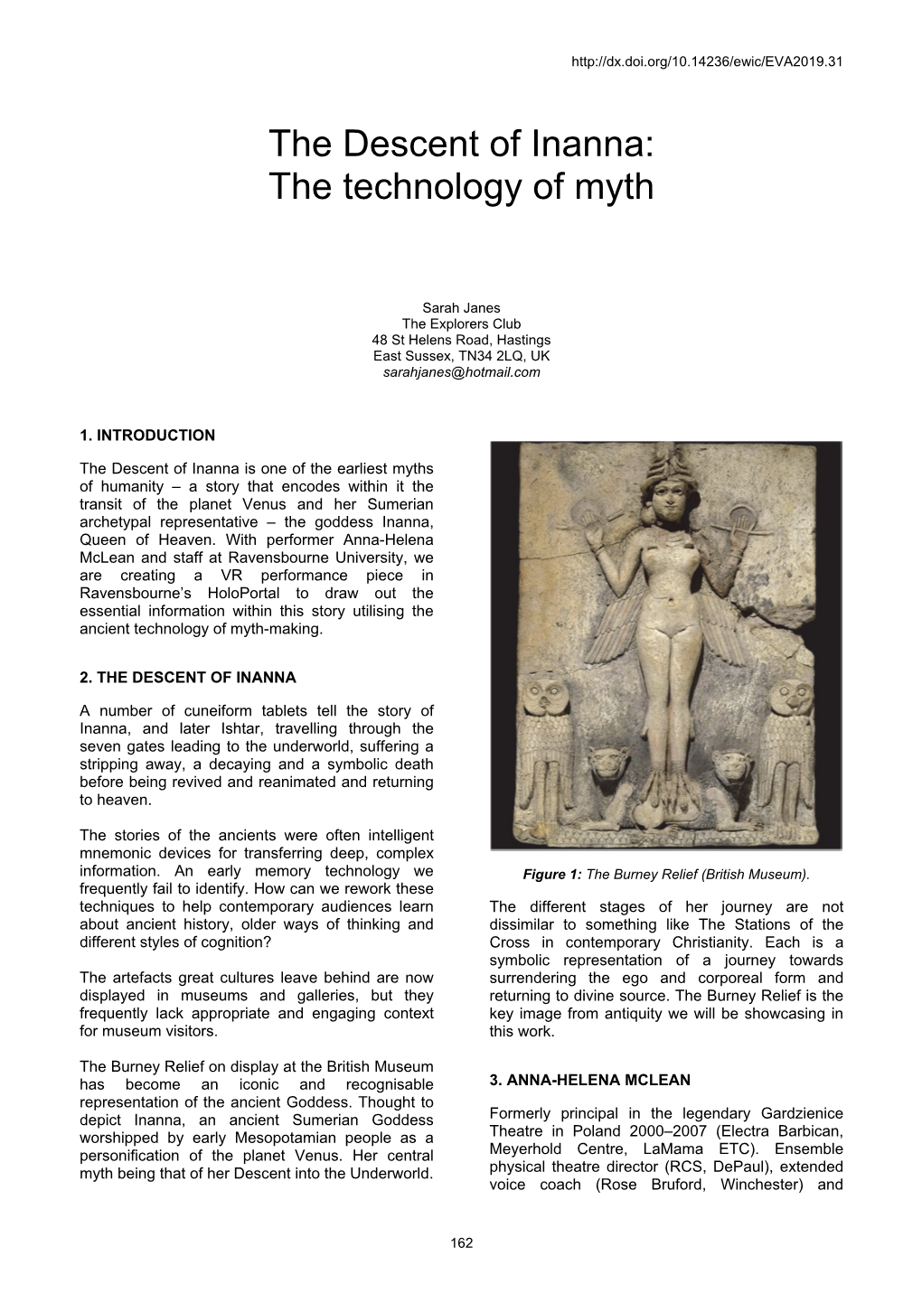 The Descent of Inanna: the Technology of Myth