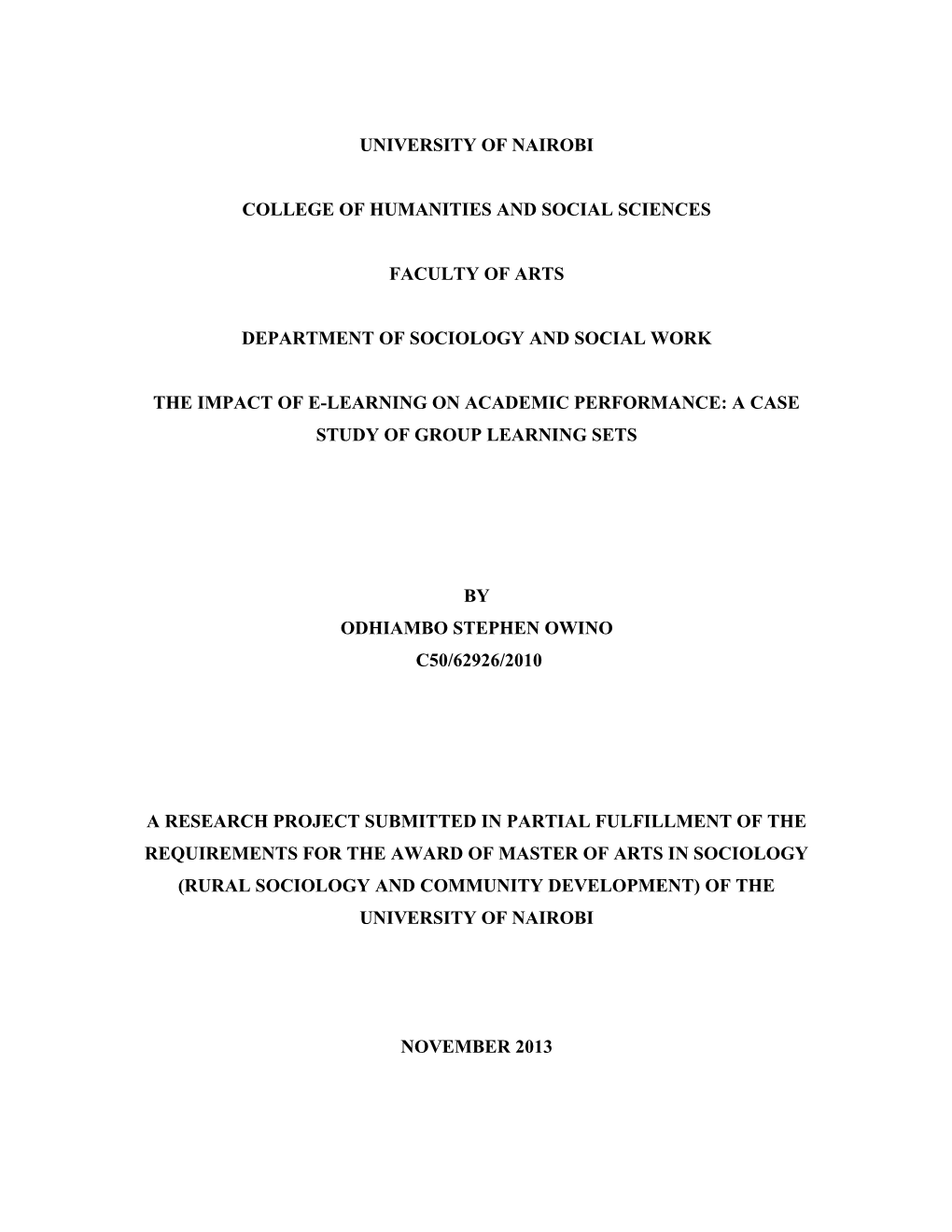 The Impact Of E-Learning On Academic Performance: A Case Study Of Group Learning Sets