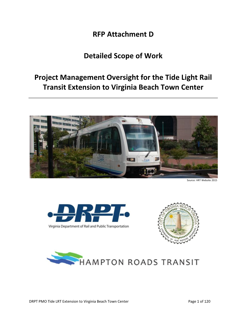 RFP Attachment D Detailed Scope of Work Project Management