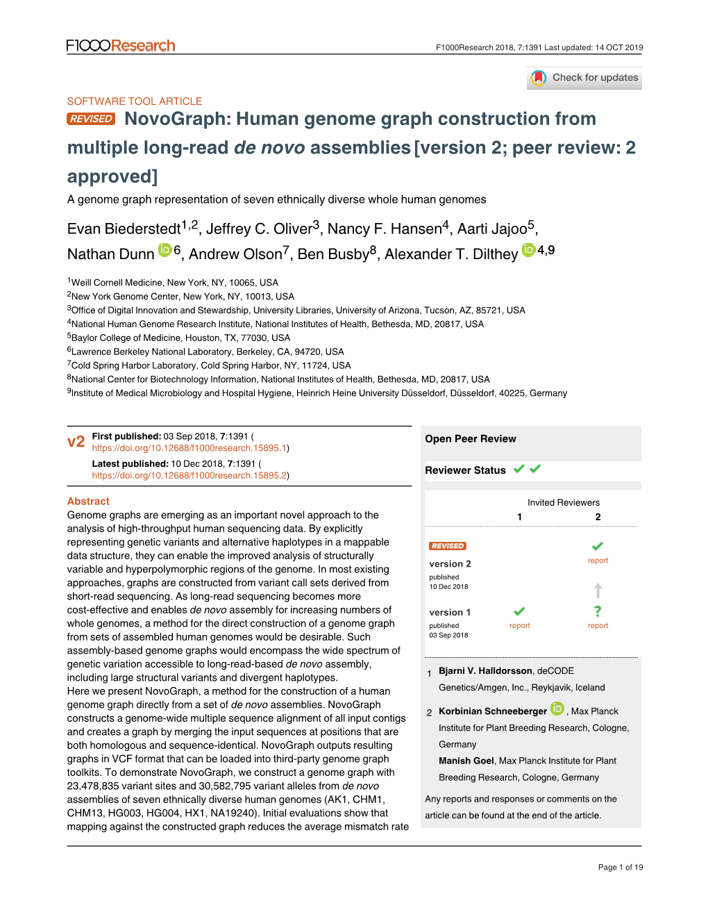 Human Genome Graph Construction from Multiple Long-Read Assemblies