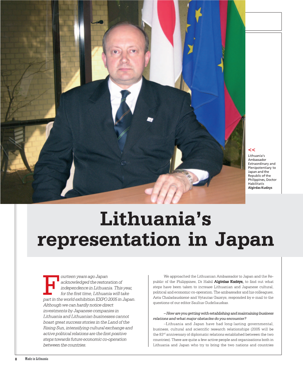 Lithuania's Representation in Japan