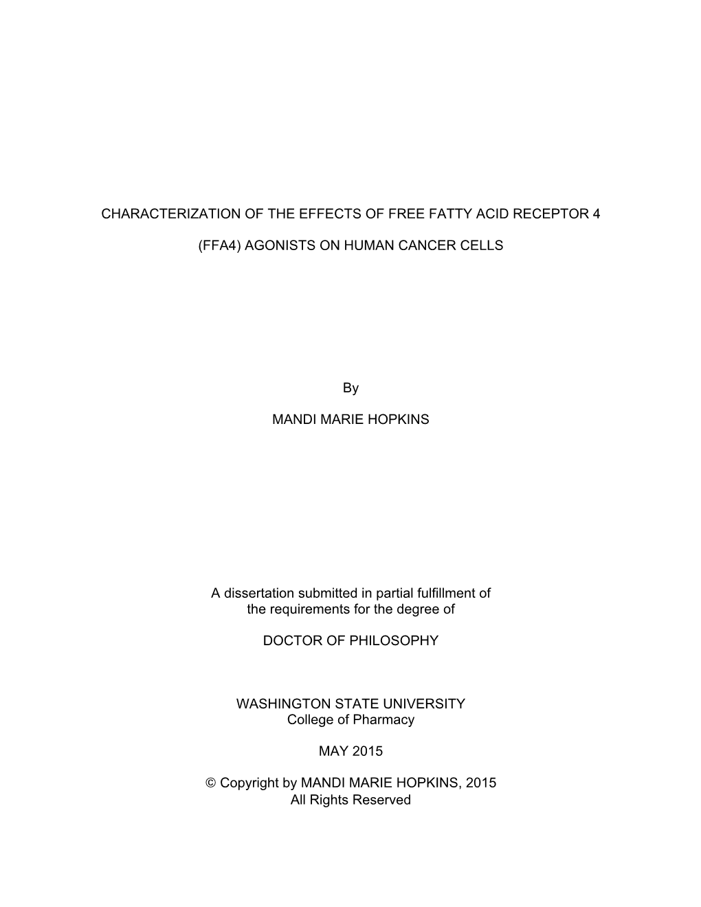 Mhopkins Dissertation