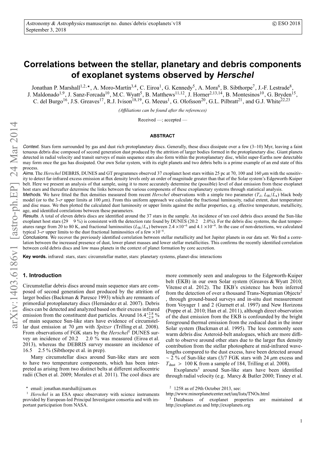 Correlations Between the Stellar, Planetary and Debris Components Of