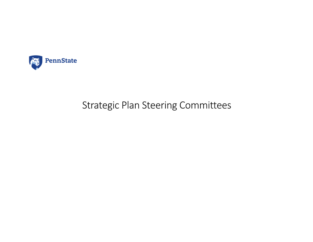 Strategic Plan Steering Committees