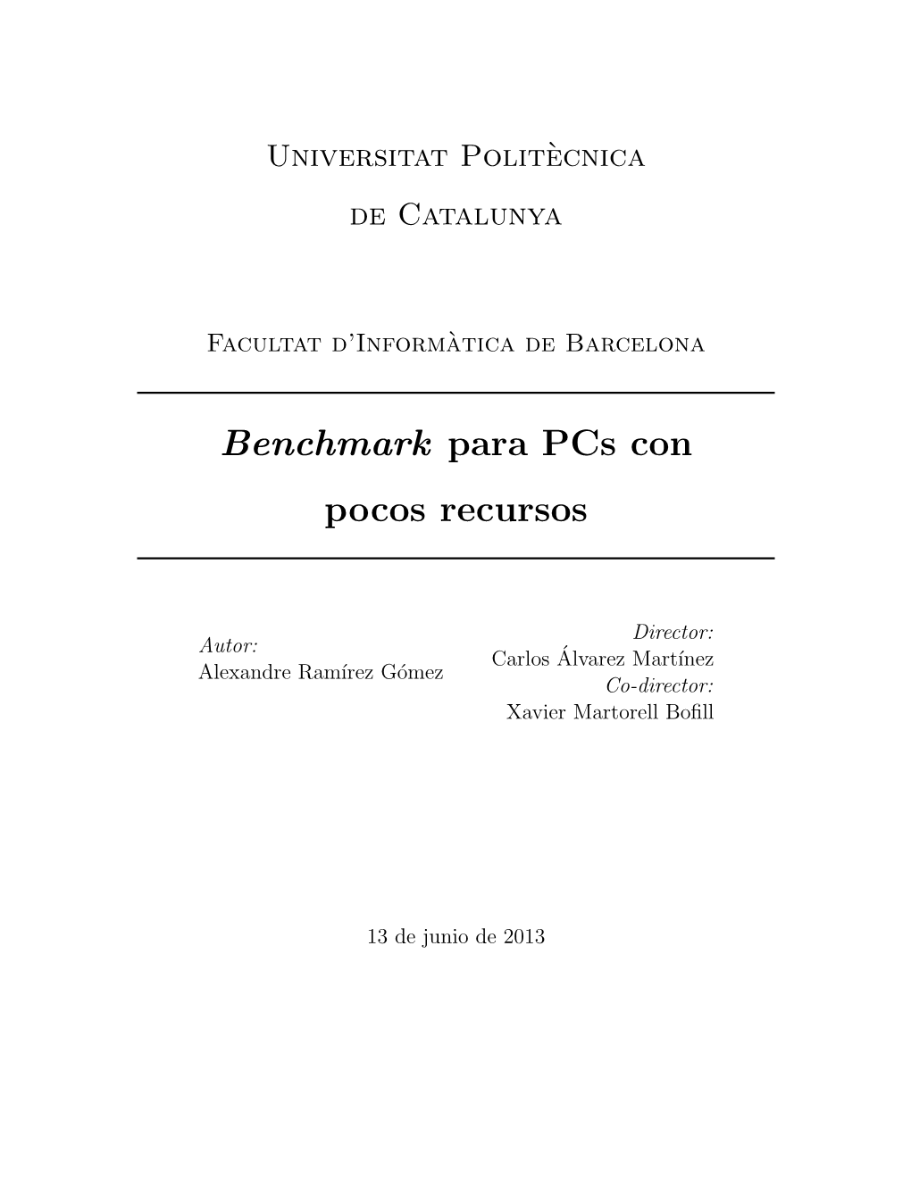 Benchmark Para Pcs Con Pocos Recursos