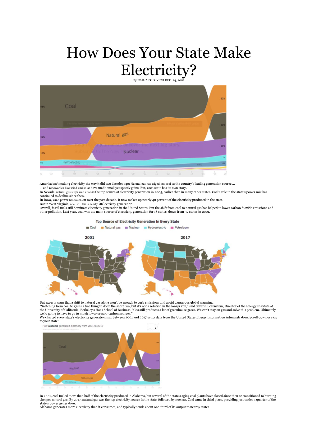 How Does Your State Make Electricity? by NADJA POPOVICH DEC