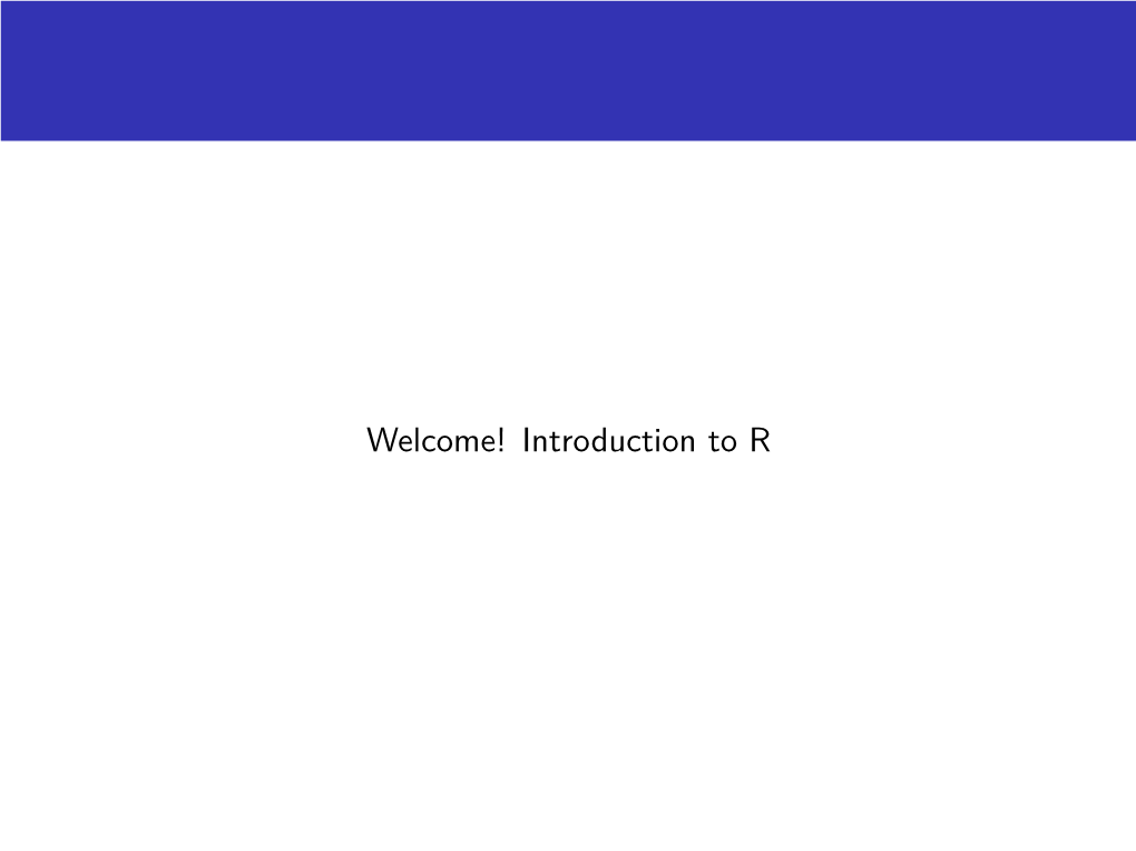 STATSU Webinar: Introduction to R