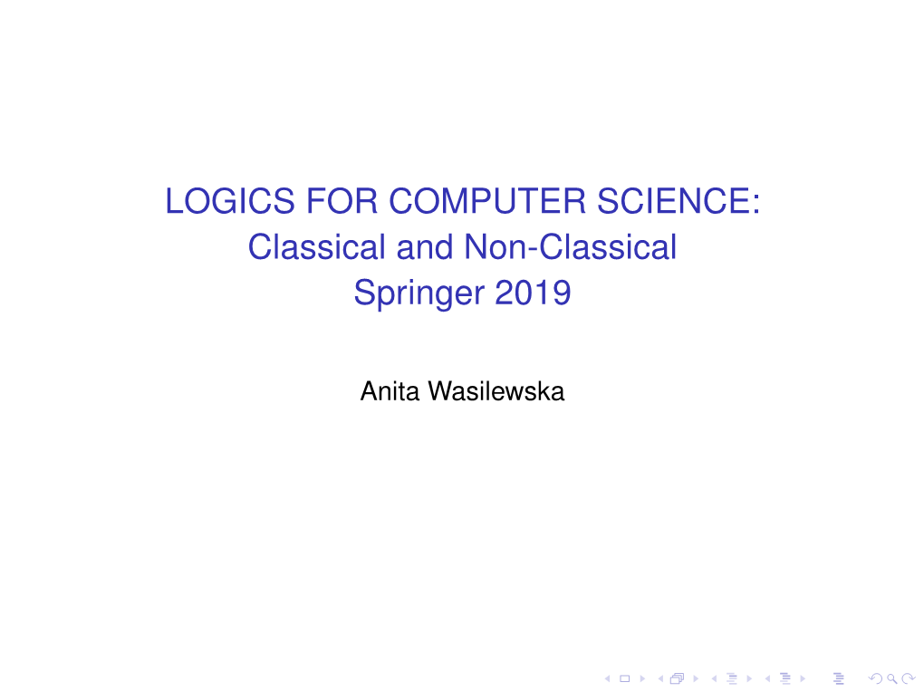 Classical and Non-Classical Springer 2019