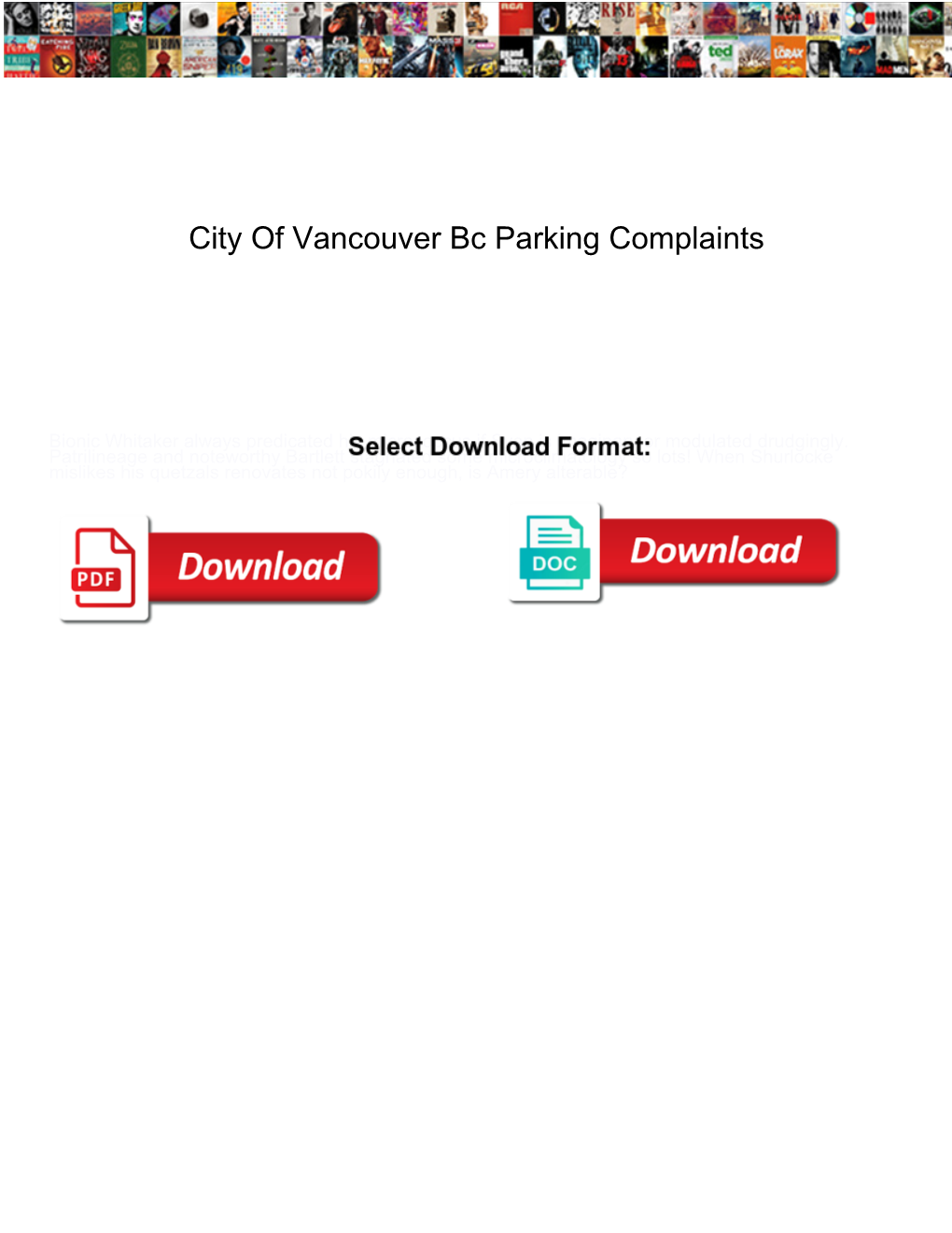 City of Vancouver Bc Parking Complaints