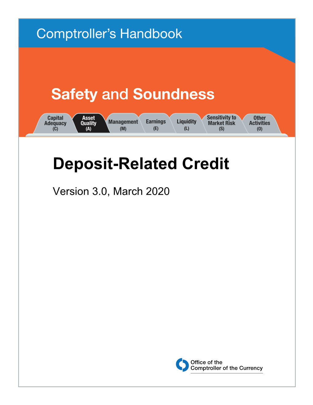 Deposit-Related Credit, Comptroller's Handbook