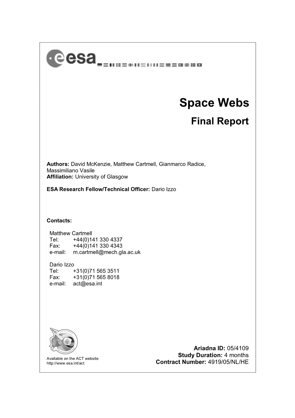 Space Webs Final Report