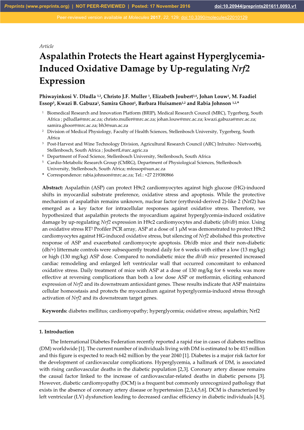 Induced Oxidative Damage by Up-Regulating Nrf2 Expression