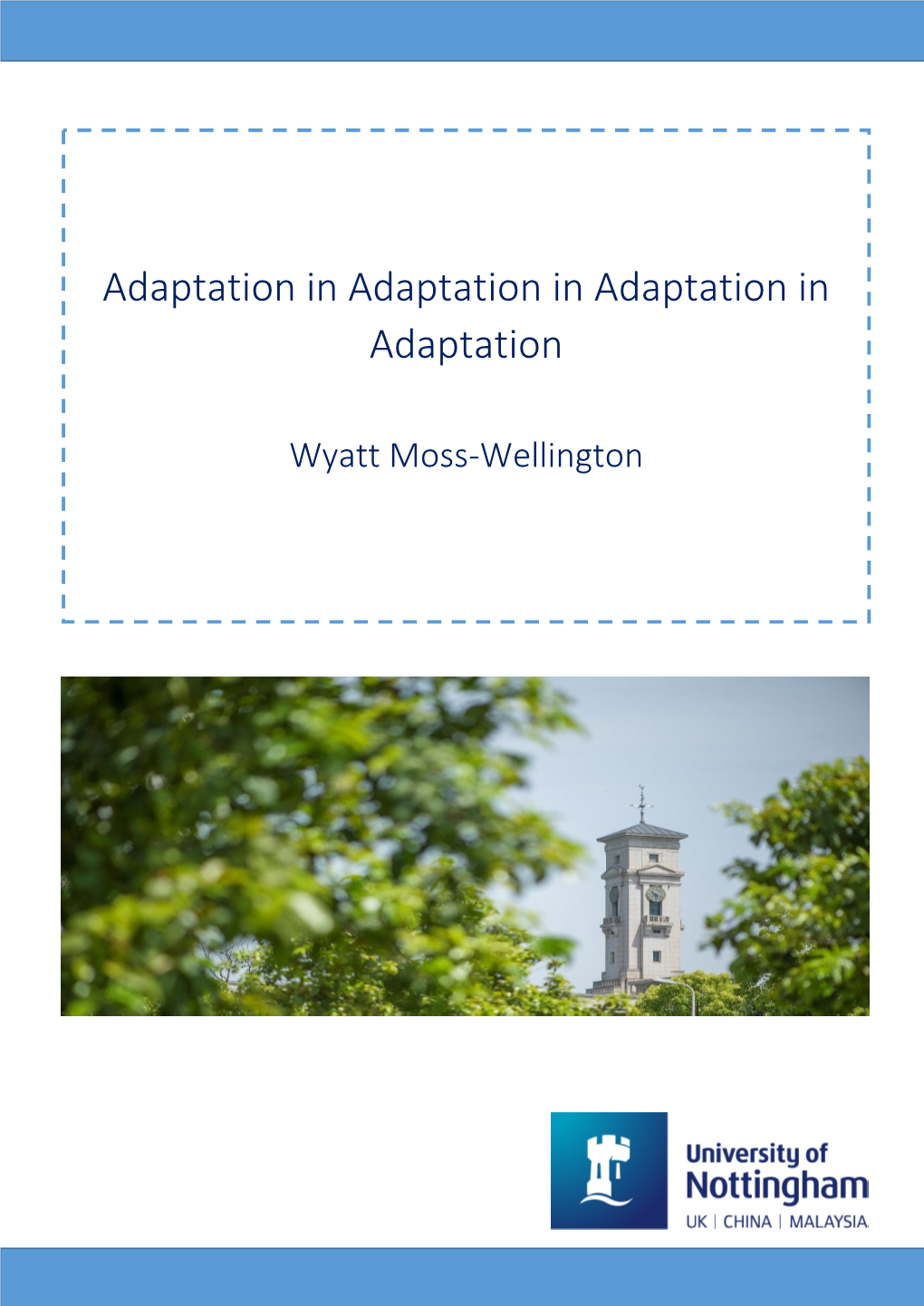 Adaptation in Adaptation in Adaptation in Adaptation