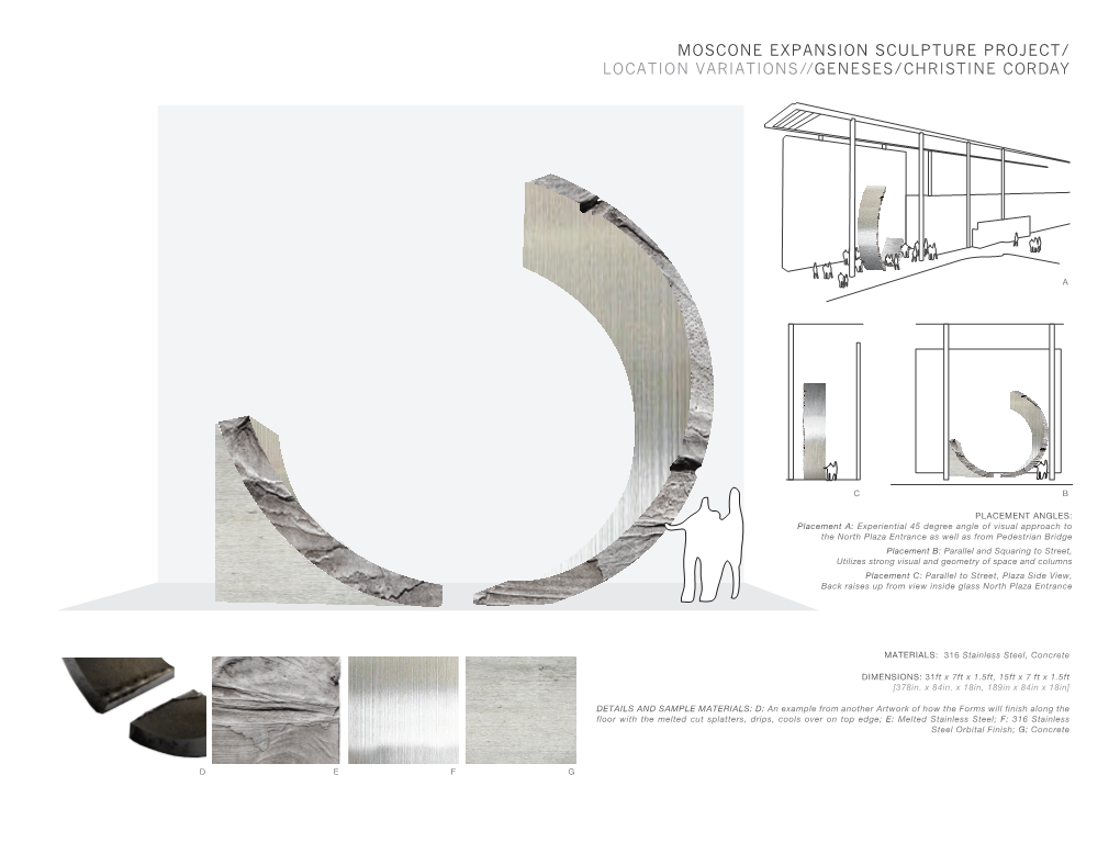 Moscone Expansion Sculpture Project/ Location Variations//Geneses/Christine Corday