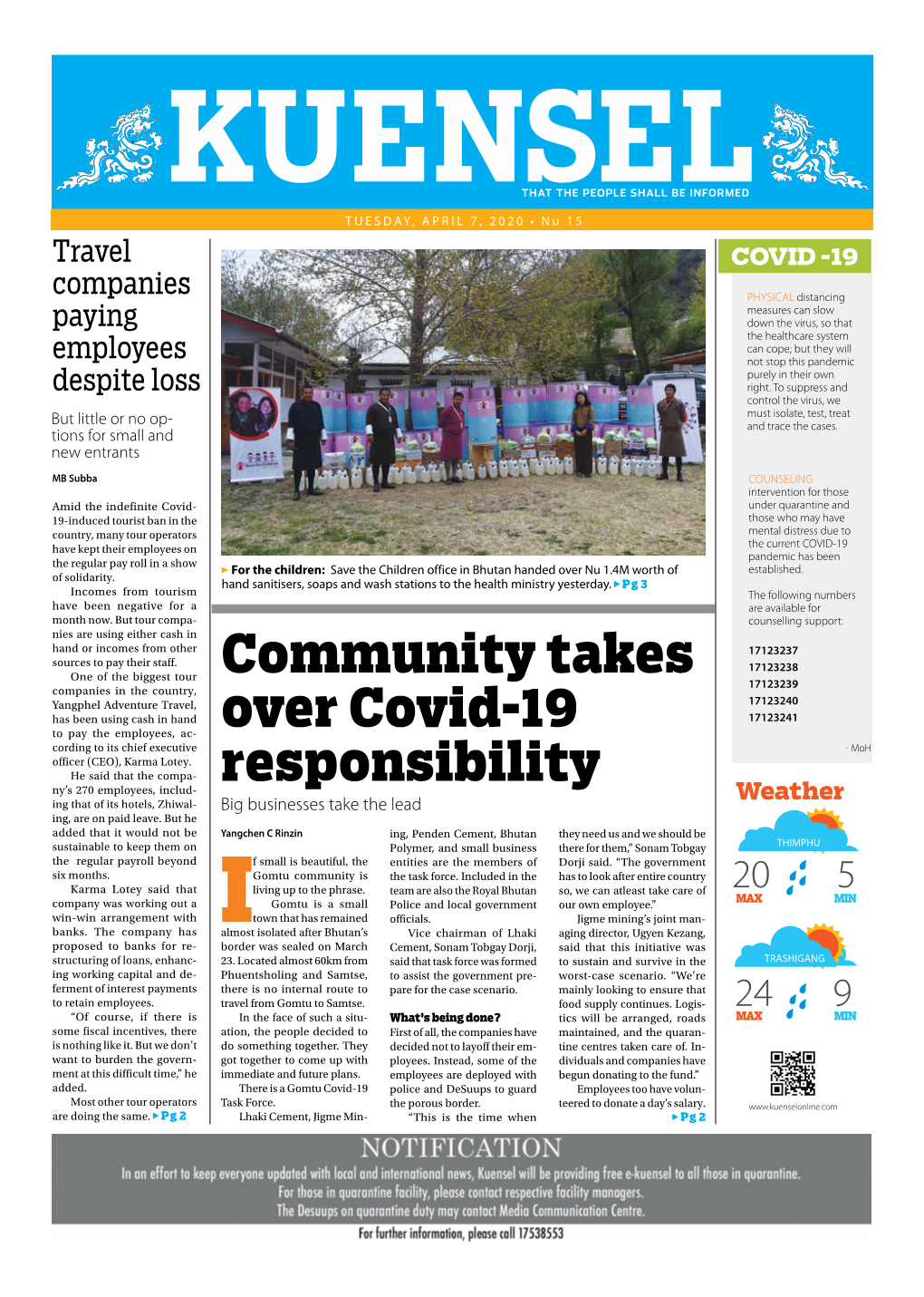 Community Takes Over Covid-19 Responsibility