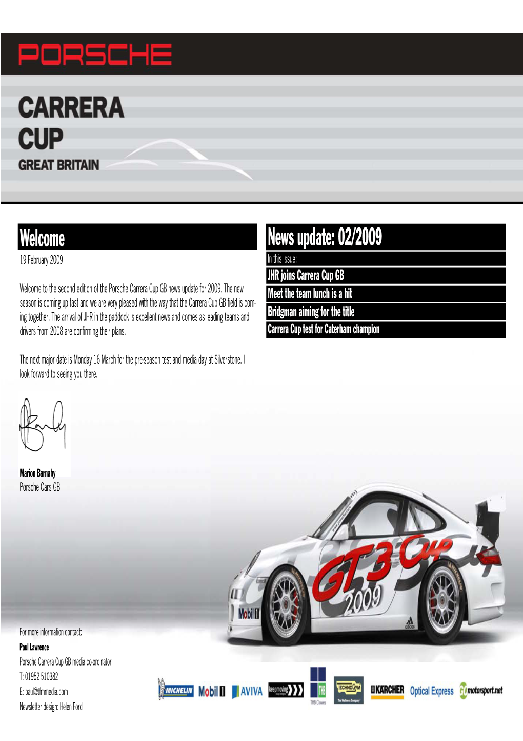 Carrera Cup GB 2009 News Update 02