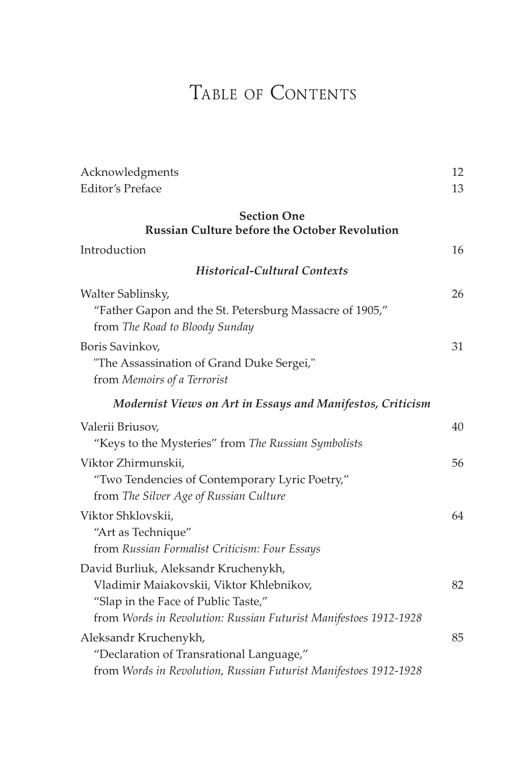 Download Table of Contents