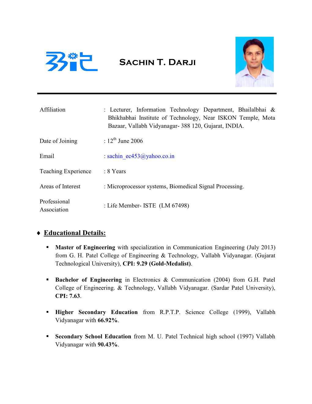 Sachin T. Darji