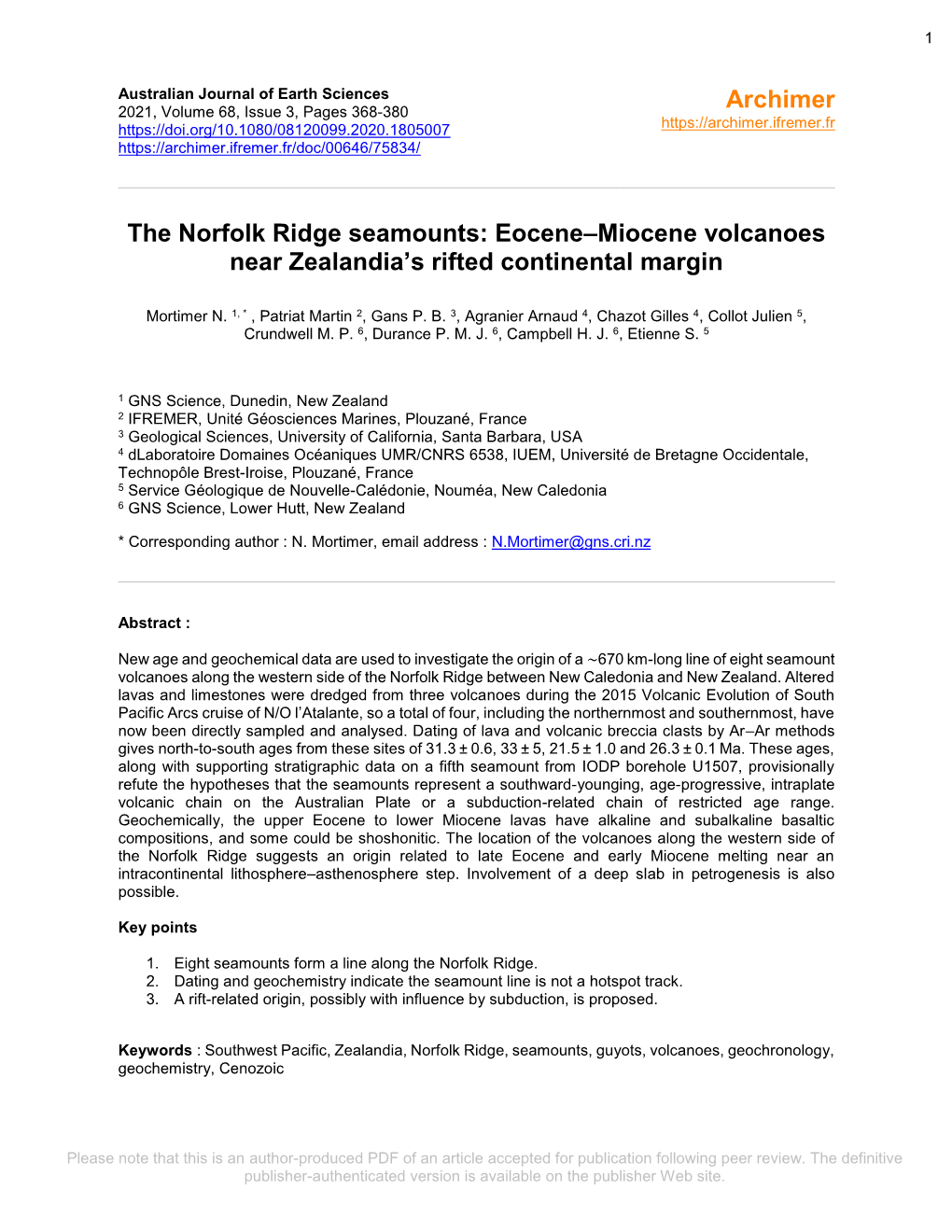 Eocene–Miocene Volcanoes Near Zealandia's Rifted Continental Margin