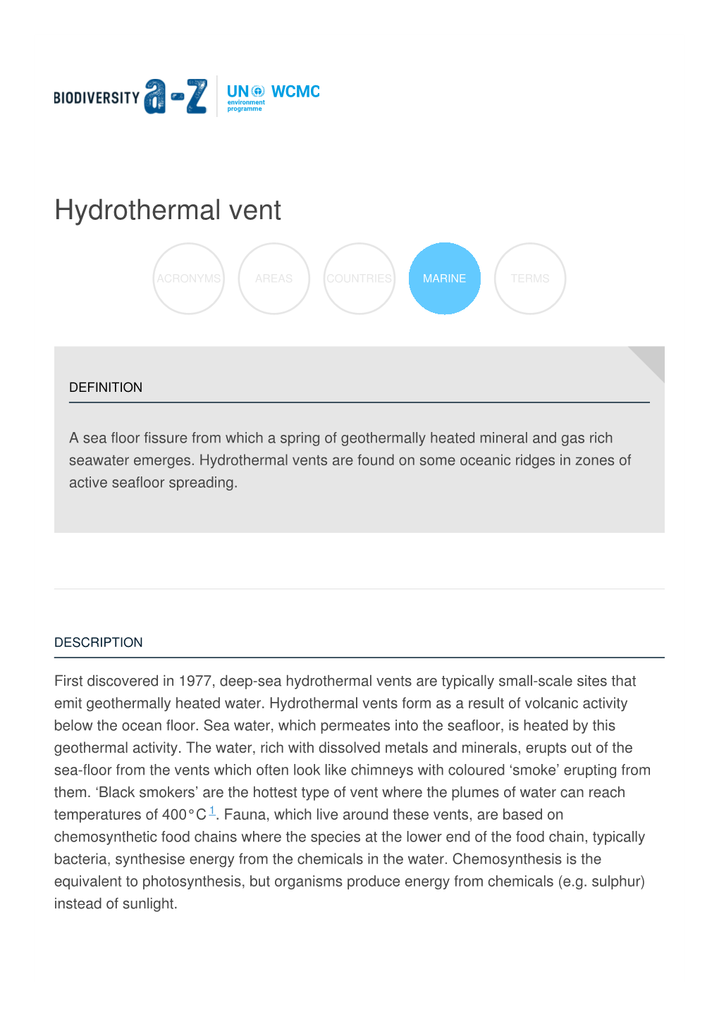 Hydrothermal Vent