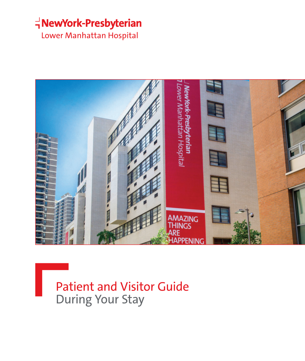 Patient and Visitor Guide During Your Stay