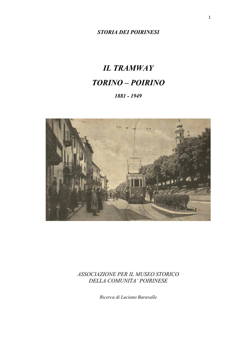 Il Tramway Torino – Poirino