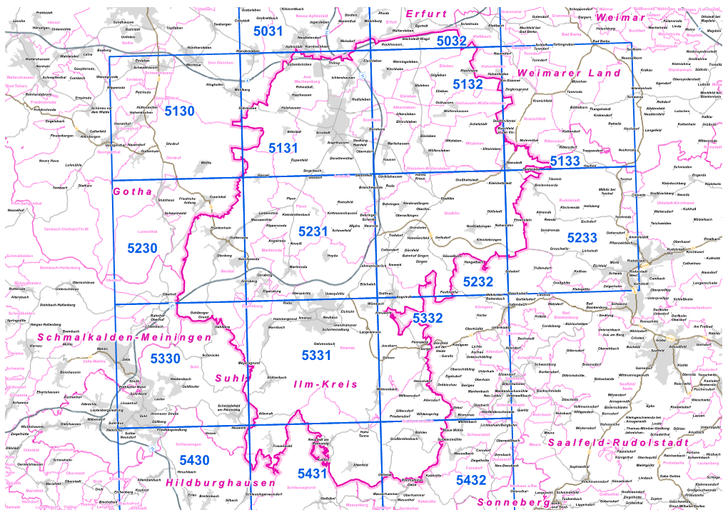 Schmalkalden-Meiningen Weimarer Land Saalfeld-Rudolstadt Ilm-Kreis