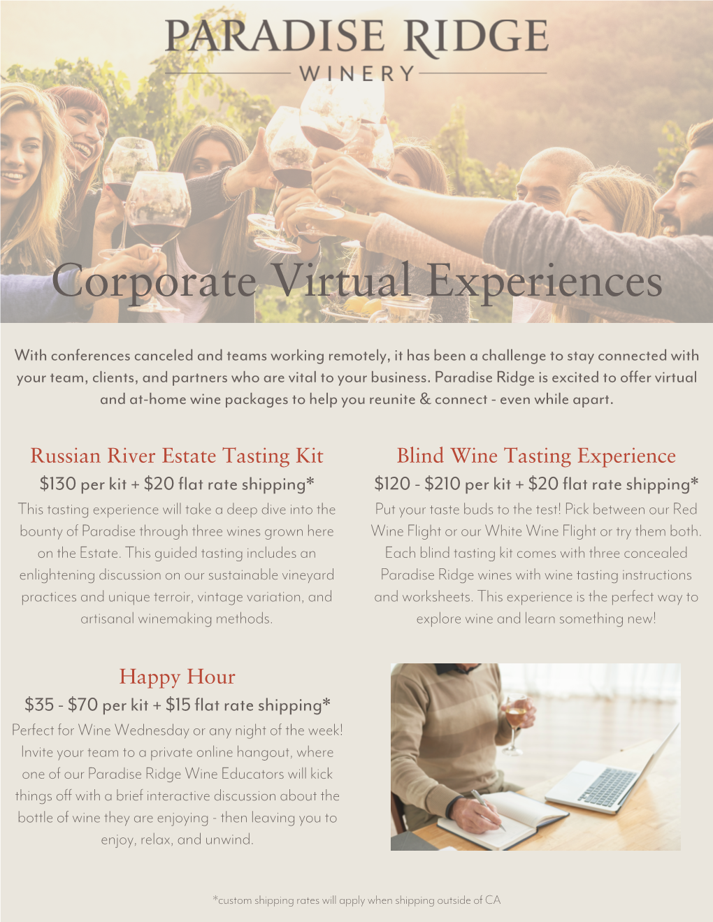 Virtual Experiences Flyer