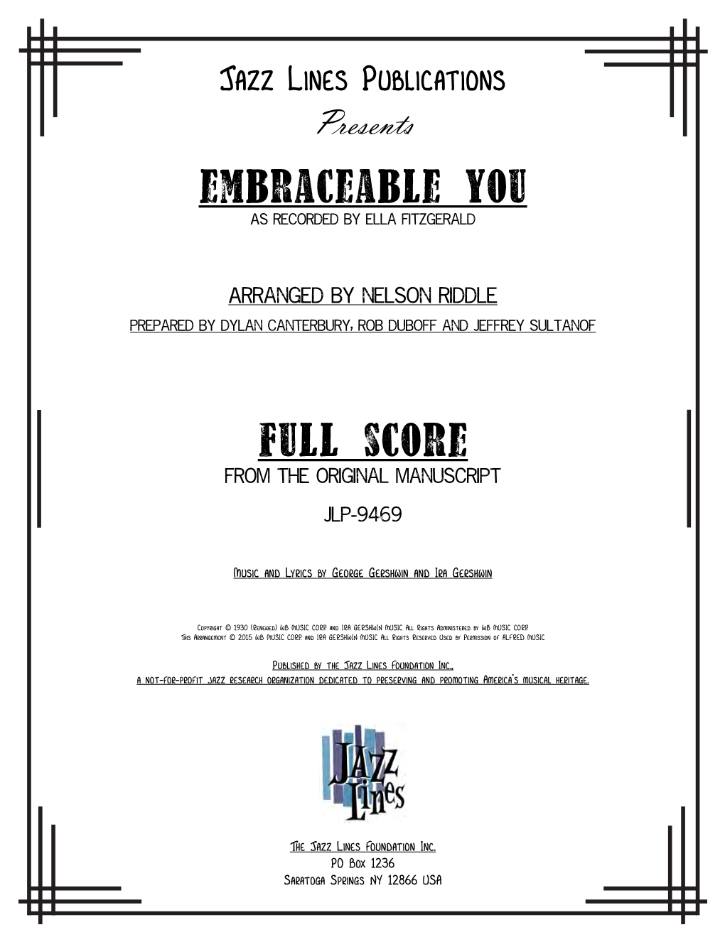 Embraceable You Full Score