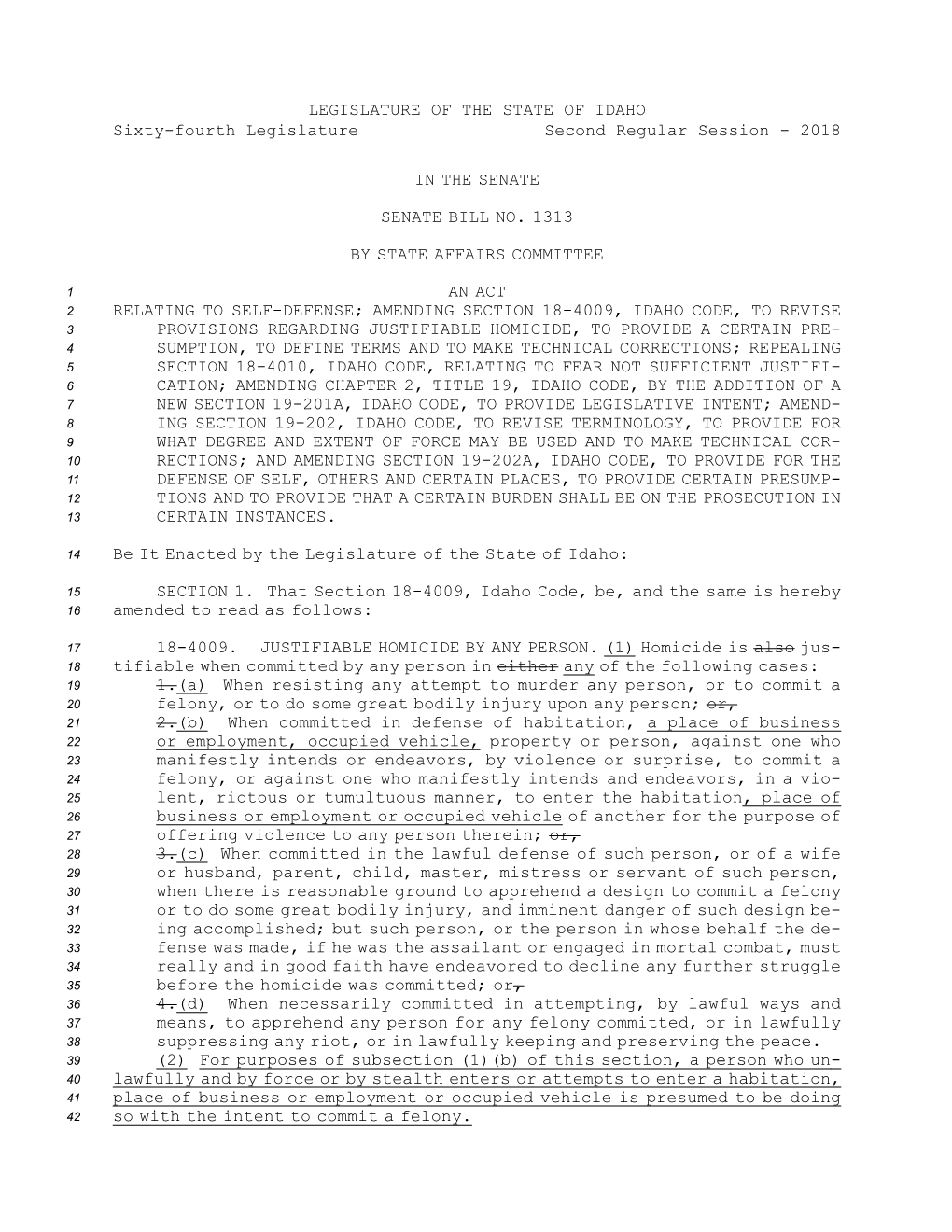 Senate Bill No.1313 (2018)