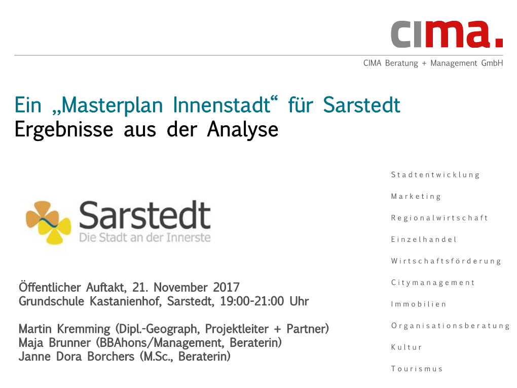 Sarstedt Masterplan Innenstadt