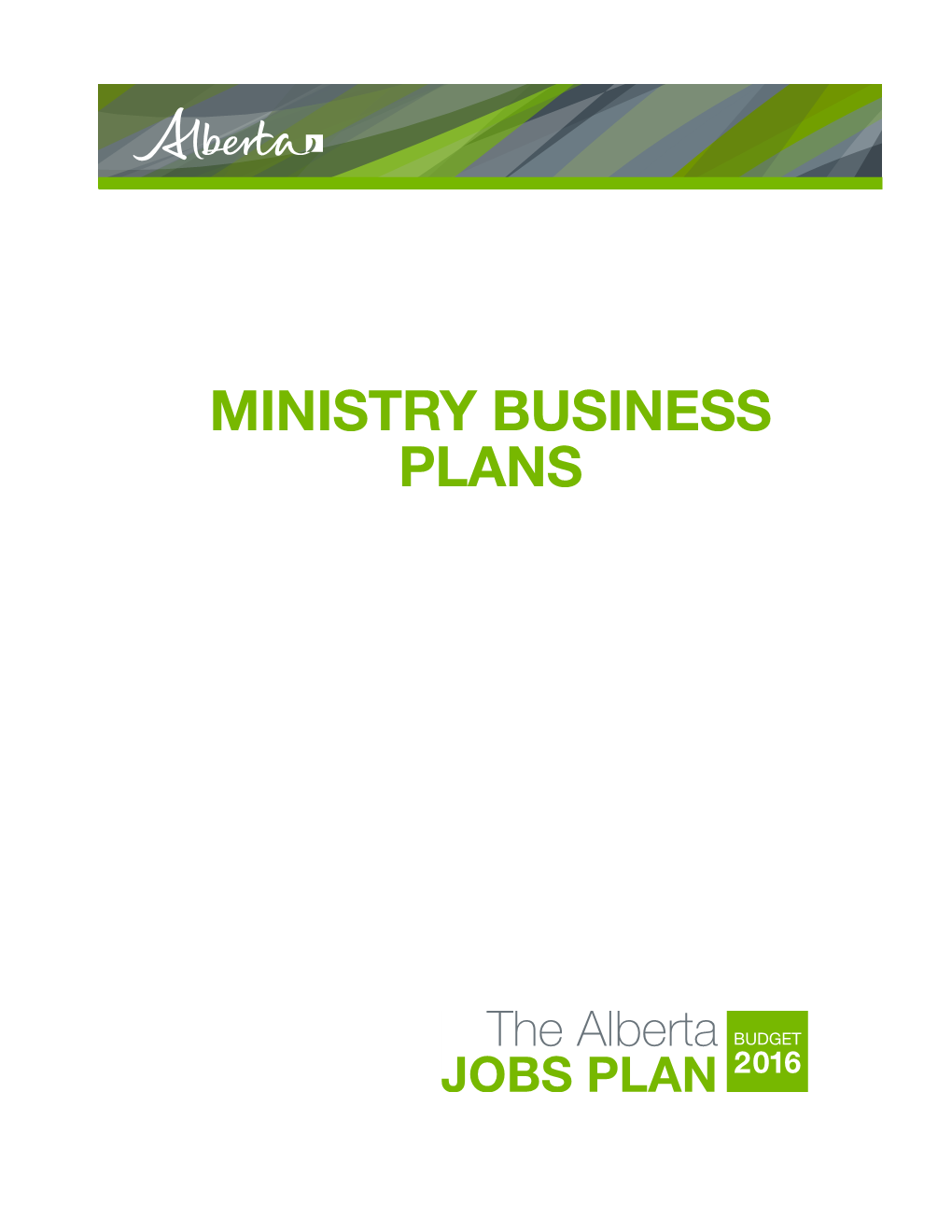 MINISTRY BUSINESS PLANS Treasury Board and Finance