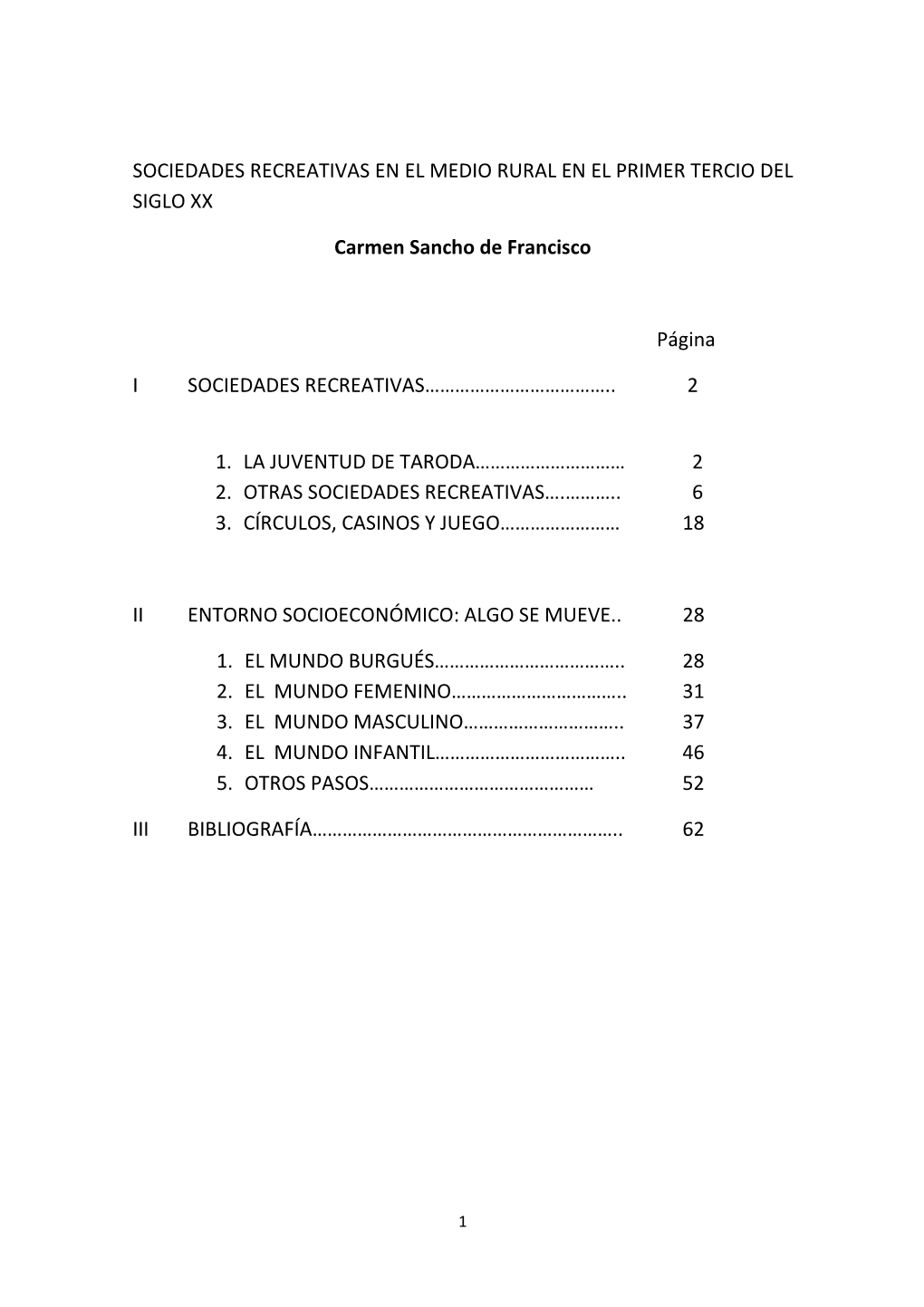 Sociedades Recreativas En El Medio Rural En El Primer Tercio Del Siglo Xx