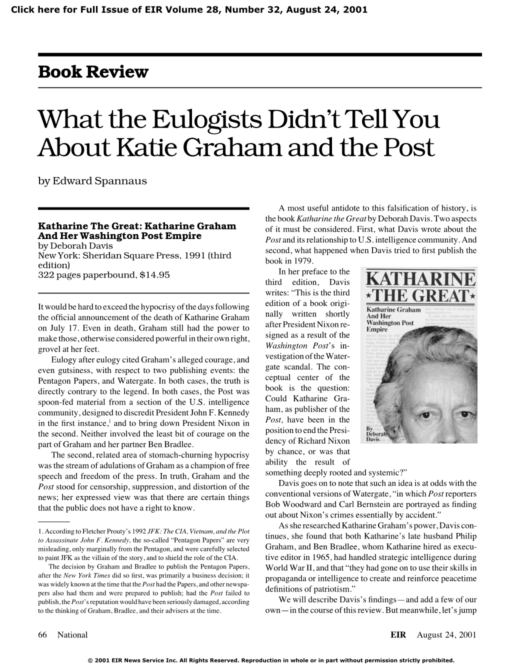 What the Eulogists Didn't Tell You About Katie Graham and the {Post}