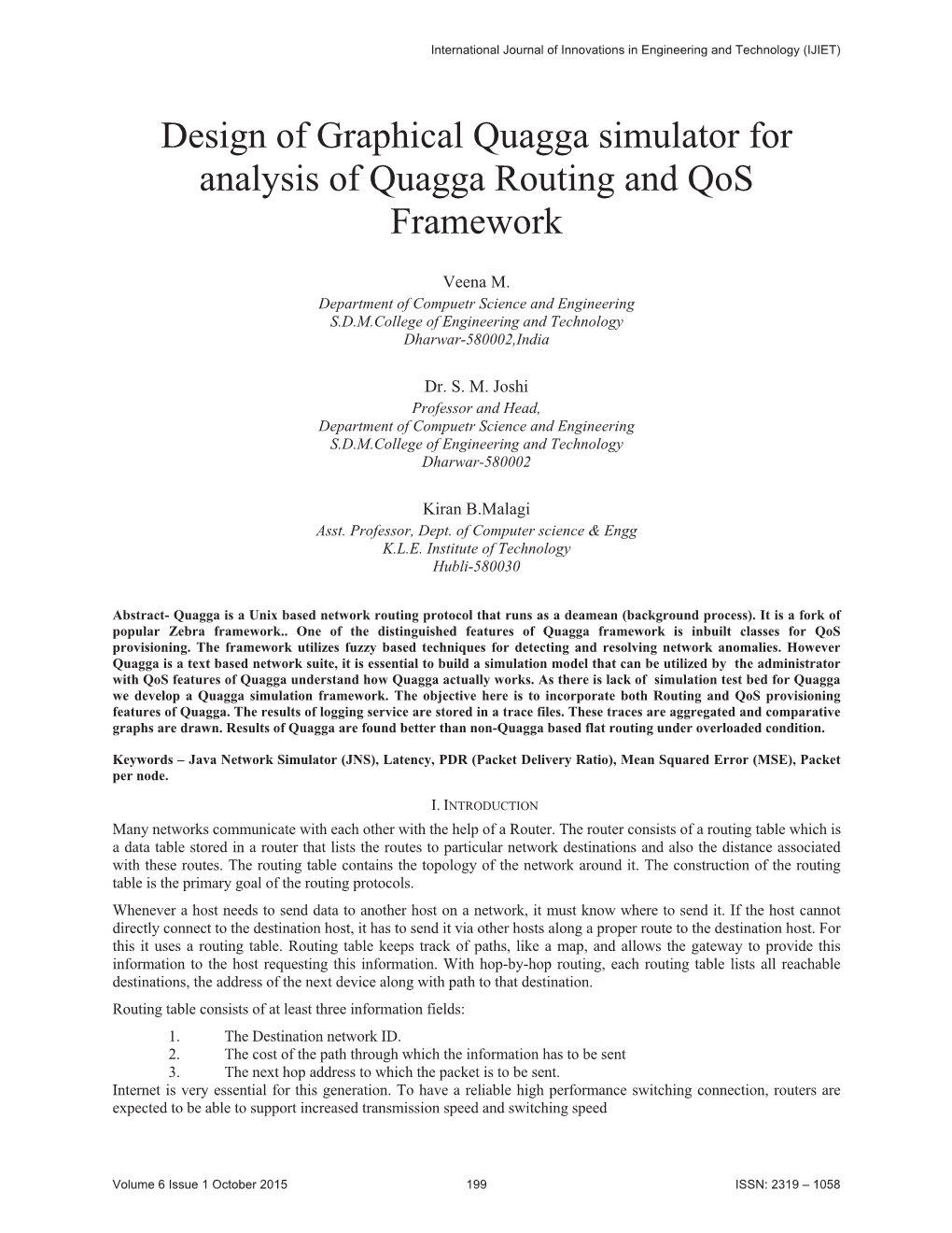 Design of Graphical Quagga Simulator for Analysis of Quagga Routing and Qos Framework