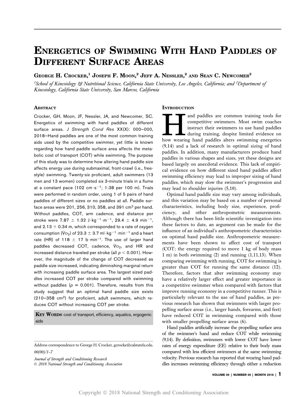 Energetics of Swimming with Hand Paddles of Different Surface Areas